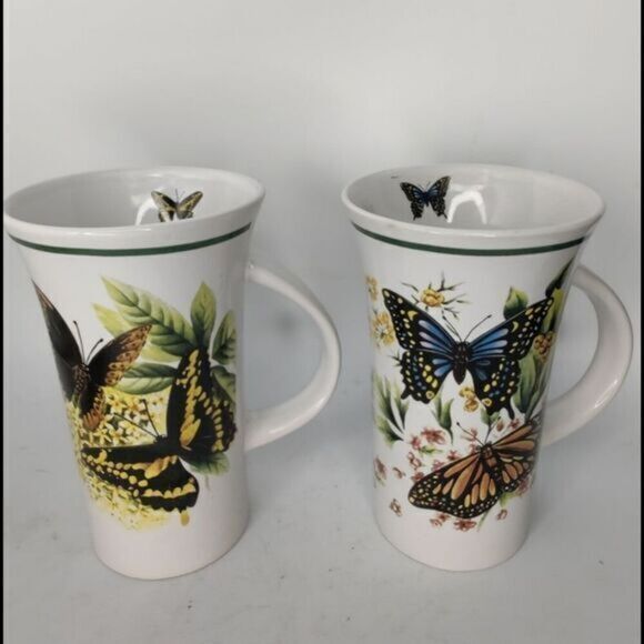 Large/tall coffee mugs with a butterfly‎ design - Picture 6 of 6